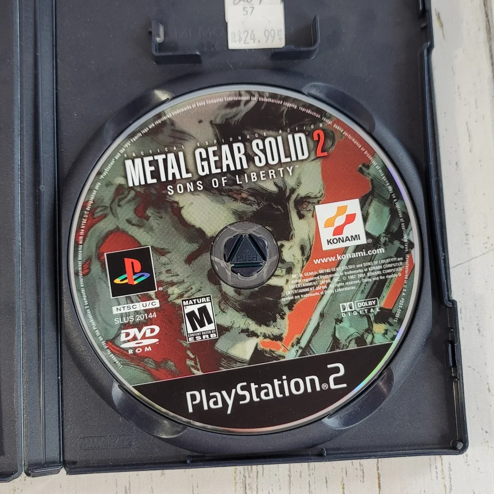 Metal Gear Solid 2 Sons Of Liberty Sony Playstation 2 PS2 Video Game Pre…